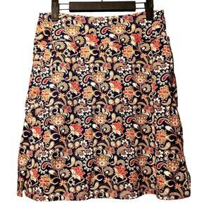 Healthyoga paisley and floral print skort size large